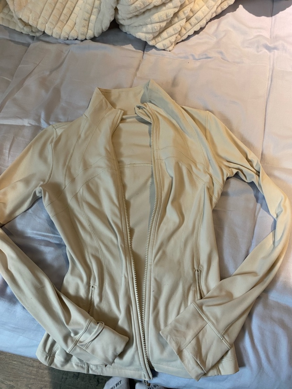 Lululemon define jacket nulu cream colour